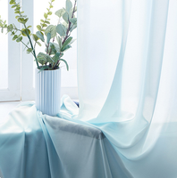 Cortinas Personalizadas al por Mayor de Color Sólido Semicransparentes de Gasa Adecuadas para Sala de Estar, Dormitorio y Balcón