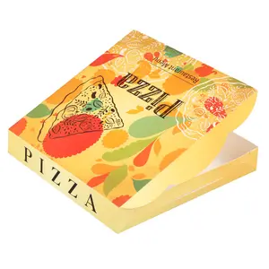 Proveedor personalizado Pizza caja impresora barato corrugado Pizza cajas Pizza embalaje caja de entrega