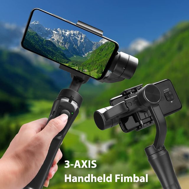 2025 Handheld Gimbal Camera Stabilizer Tripod AI Tracking 3-Axis Built-in Extension Rod 2500mAh Battery 280g Load Live Streaming