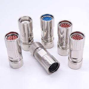 M23 ô tô động cơ servo mã hóa Kết nối cắm (Nam/nữ) vàng-mạ Đồng địa chỉ liên lạc CE chứng nhận 6/8/12 pin cắm điện - Product Image 1