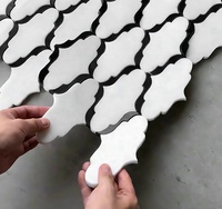 SUBEI Like Elegant Lady, mosaïque de carreaux de marbre naturel de forme irrégulière, blanc et noir, pour murs et sols