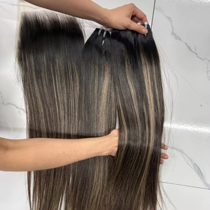 Perruque U-Part Ombrée 28 Pouces la Plus Vendue, Cheveux Humains Vierges Bruts à 100%, Lisse Naturel, Dentelle Suisse HD - Product Image 1