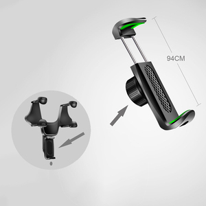 Support de téléphone stable à quatre griffes pour rétroviseur, réglable en hauteur, anti-rayures, avec clip ABS, pour voiture, compatible avec les téléphones de 4 à 7 pouces - Product Image 4
