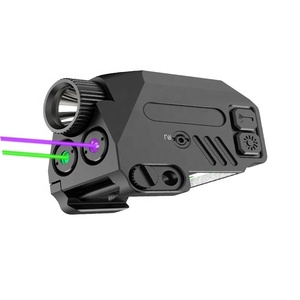 Có thể điều chỉnh sạc chiến thuật đèn pin không thấm nước màu xanh lá cây và tím chùm tia laser trắng LED ánh sáng Combo - Product Image 6