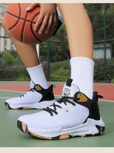 Nuovi arrivi High Top maglia di alta qualità traspirante ultime scarpe sportive maschili Sneakers <span class=keywords><strong>basket</strong></span> da uomo scarpe sportive usate per uomo - Product Image 2