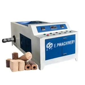 E.P Low Cost Competitive Compressed Round Shape Biomass Coconut Shell Wood Log Sawdust Screw Press Briquette Machine