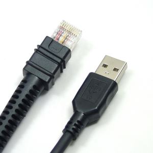 Cable USB en Espiral Blindado CBA-UF6-C12ZAR para Escáner de Código de Barras Zebra DS3608 DS3678 <span class=keywords><strong>LI3608</strong></span> - Product Image 1