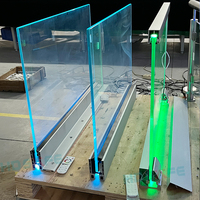 Profilé en U en aluminium pour balustrade en verre certifié CE, pour terrasse, hôtel, villa, balcon en verre sur mesure, garde-corps en verre feuilleté de sécurité