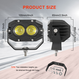 Luz Antiniebla LED Blanca y Amarilla de Haz Amplio y Concentrado de 6D, Luz LED de Conducción Súper Brillante de 30W, <span class=keywords><strong>4</strong></span> Pulgadas, 24V, 12V - Product Image 6