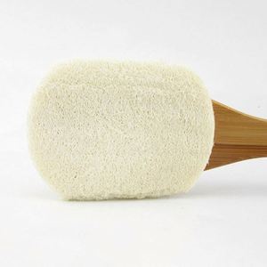 Bathroom Accessories Curved Handle <b>Bath</b> Brush With Loofah for Shower Exfoliating - Product Image 3