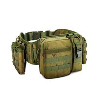 Ceinture tactique de camouflage d'extérieur multifonctionnelle en polyester avec sac banane tactique respirant et imperméable