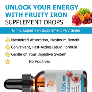 Complément alimentaire liquide de fer végétalien personnalisé pour améliorer la densité osseuse – Gouttes de fer pour femmes et hommes - Product Image 4