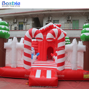 Castillo Inflable de PVC con Temática Navideña para Exteriores, <span class=keywords><strong>Casa</strong></span> de Brinco, Decoración Navideña con Muñeco de Nieve, <span class=keywords><strong>Alquiler</strong></span> para Eventos - Product Image 3