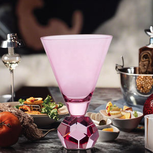 Copa de <span class=keywords><strong>Martini</strong></span> de Base de Cristal Rosa, Elegante Vaso de Cóctel, Ideal para <span class=keywords><strong>Bar</strong></span> en Casa, Fiestas, Degustaciones de <span class=keywords><strong>Gin</strong></span>/Vodka. - Product Image 4