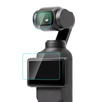 Harga Lebih Murah PULUZ 9H 2.5D HD Pelindung Lensa Kaca Tempered dengan Film Layar untuk DJI OSMO Pocket 4 / 3
