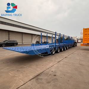 Trailer bán thấp 5 trục với các bước cột: Công suất 150t, sàn nghiêng thủy lực để vận chuyển máy móc quá khổ. - Product Image 5