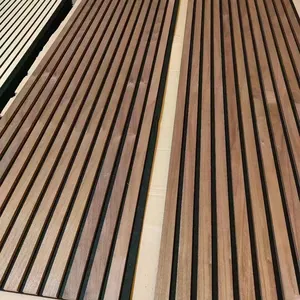 Fire Resistant Wood Akupanel Mdf Slat Acoustic Panels For Wall Interior Decoration