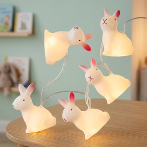 <b>Battery</b> Operated Waterproof Easter Bunny LED <b>String</b> <b>Lights</b> Warm <b>Light</b> Home Bedroom Holiday Party Decor - Product Image 3