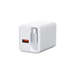 可扩展的80W GaN充电器<span class=keywords><strong>3</strong></span>合1可伸缩墙壁插头，带C型电缆2个USB端口，用于手机平板充电器快速充电 - Product Image 2