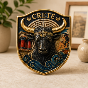 Pin Personalizado de <span class=keywords><strong>Grecia</strong></span>, Creta, de Aleación de Zinc Metálica, Recuerdo 3D Personalizado para Regalo - Product Image 2