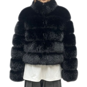 Col montant femmes fausse fourrure veste nouvelle venue moelleux femmes hiver fausse fourrure manteau - Product Image 3