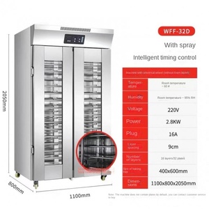 Chambre de fermentation en acier inoxydable à double porte 32 plateaux Salle de fermentation Boulangerie Température Humidité - Product Image 5