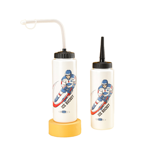 Bouteille d'eau <span class=keywords><strong>à</strong></span> bec long de 1000 ml pour le hockey sur glace, le curling, le football, le cyclisme, sans BPA, <span class=keywords><strong>en</strong></span> PE, avec logo personnalisé, bouteille d'équipe sportive, OEM - Product Image 1