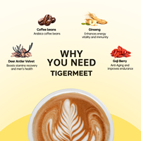Café énergétique pour homme fort Boost Endurance et performance masculine Soutien immunitaire et vitalité Boisson Supplément à base de plantes