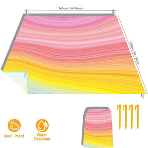 เสื่อชายหาดแห้งเร็วพิมพ์ลายแฟชั่น - ผ้าห่มน้ำหนักเบาสำหรับรีสอร์ท ริมสระน้ำ คลับชายหาด และธุรกิจฤดูร้อน - Product Image 4