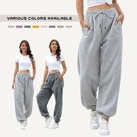 Pantalon de jogging personnalisé pour femmes pantalon de survêtement poches taille haute gym sportive coupe athlétique pantalon de détente pour femmes vente en gros