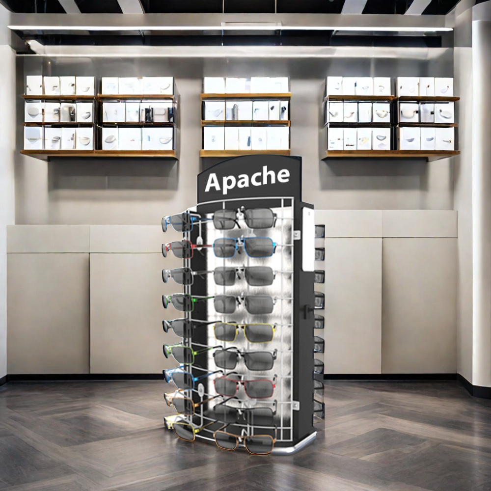 Customizable Metal & Mirror Eyewear Display Stands with Painted Finish Carton Packed Countertop Display Units for Store Use — view 6
