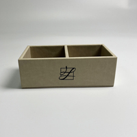 Boîte de rangement pour sachets de thé/café en cuir PU de luxe personnalisée pour les bureaux d'hôtel, boîtes à sachets de thé et boîtes de télécommande.