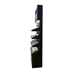 Professional Makeup Display <b>Stand</b> with <b>Screen</b> LED Lights Lockable Cabinet Metal Floor Showcase for Cosmetics Store - Product Image 2
