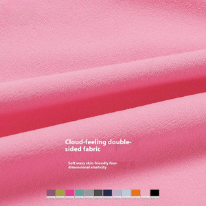 Haute qualité personnalisé mat Double face 4 voies extensible tricot nylon Spandex tissu Sportswear Activewear Leggings pantalons de <span class=keywords><strong>Yoga</strong></span> tissus - Product Image 4