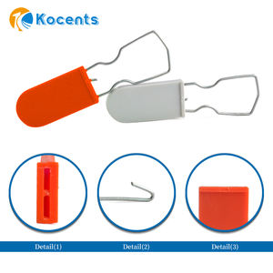 Candado de plástico para contenedor de carga, candado con sello de alambre de plástico naranja - Product Image 2