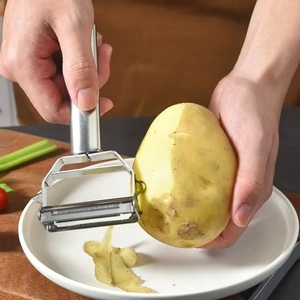 <b>Kitchen</b> <b>Gadgets</b> Multi-purpose Stainless Steel Julienne Peeler for Vegetable & Fruit Peeling Cucumber Potato Peeler - Product Image 2
