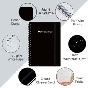 Factory Price Wholesale Custom Paper Cover Hardcover A5 Diary Notebook 100 <b>Sheets</b> - Product Image 2