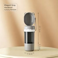 Bouteille d'eau portable 3-en-1 Petop Factory pour animaux de compagnie avec gamelle de voyage anti-fuite en PP pour chien et chat en extérieur