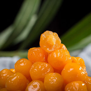 Perles de fruits confits sucrées et acidulées, <span class=keywords><strong>cerises</strong></span> et prunes séchées, emballées sous vide, procédé de séchage à l'air avec conservation au sirop - Product Image 4