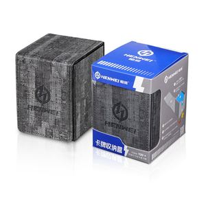 Caja de Almacenamiento de Cartas Coleccionables de Piel Sintética de Lujo FX con Doble Tapa Abatible para más de 100 Cartas, Estuche Magnético - Product Image 6