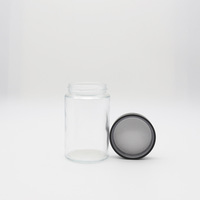 Bouteille en verre transparente de 1OZ, 2OZ, 3OZ, 4OZ, 5OZ avec bouchon CRC pour le stockage de 3,5g de fleurs, herbes et produits comestibles