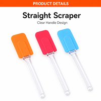 Spatule en silicone grande taille avec logo personnalisé, résistante à la chaleur, de qualité alimentaire, tête détachable, grattoir à crème et beurre, outil de décoration pour pâtisserie