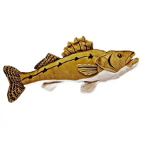 Vente en gros de jouets en peluche de poissons basseur à grande bouche, adorables, jouets en peluche de la vie marine, assortiment de jouets, animaux marins pour bébés