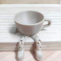 XR Coffee Buddy Gelenkige Schreibtischfigur 3D-Gedruckte Plastik-Kaffee-Ecke Mini-Statue für Schwangerschaft