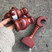 Conjunto de soportes de poste de cortina de madera, barra de cortina Popular de Malasia, 28MM, gran oferta de fábrica