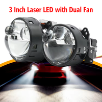 Projecteur LED G-View 200W ultra-lumineux de 3 pouces à triple laser direct, 6000K, sortie de lumière plus large avec double refroidissement par ventilateur