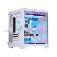 Kit d'ordinateur de bureau gaming ZeroMaster 157 mm avec refroidisseur liquide CPU, tour complète, boîtier en alliage d'aluminium, ventilateur, compatible M-ATX/ITX SSD/HDD