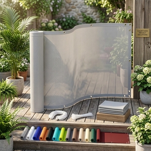 <span class=keywords><strong>Malla</strong></span> de Privacidad para Exteriores de HDPE Resistente, Protección Solar Anti-UV, Pantalla Cuadrada, Varios Colores GSM Disponibles para Decoración de Piscinas, Patios y Cercas - Product Image 1