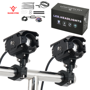 Pods Auxiliares LED Ámbar 3000K Sin Cableado para Motocicleta y Scooter, Faros Multifuncionales Antiniebla y de Conducción - Kit de Actualización con Luz de Relleno - Product Image 1