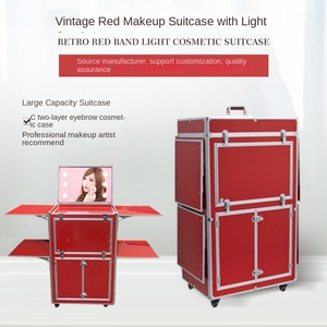 Professional <b>Makeup</b> Artist Recommended Large Capacity Two-Layer Light Eyebrow <b>Makeup</b> <b>Case</b> Factory Custom Fashionable <b>Case</b> - Product Image 2